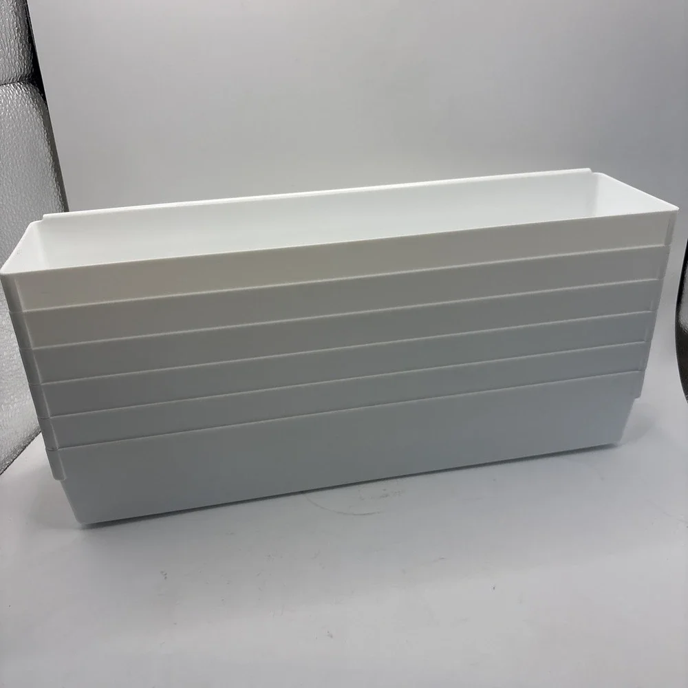 Vtg 6x Rubbermaid Interlocking Drawer Organizers L3-2912 12 x 3 x 2 White NEW